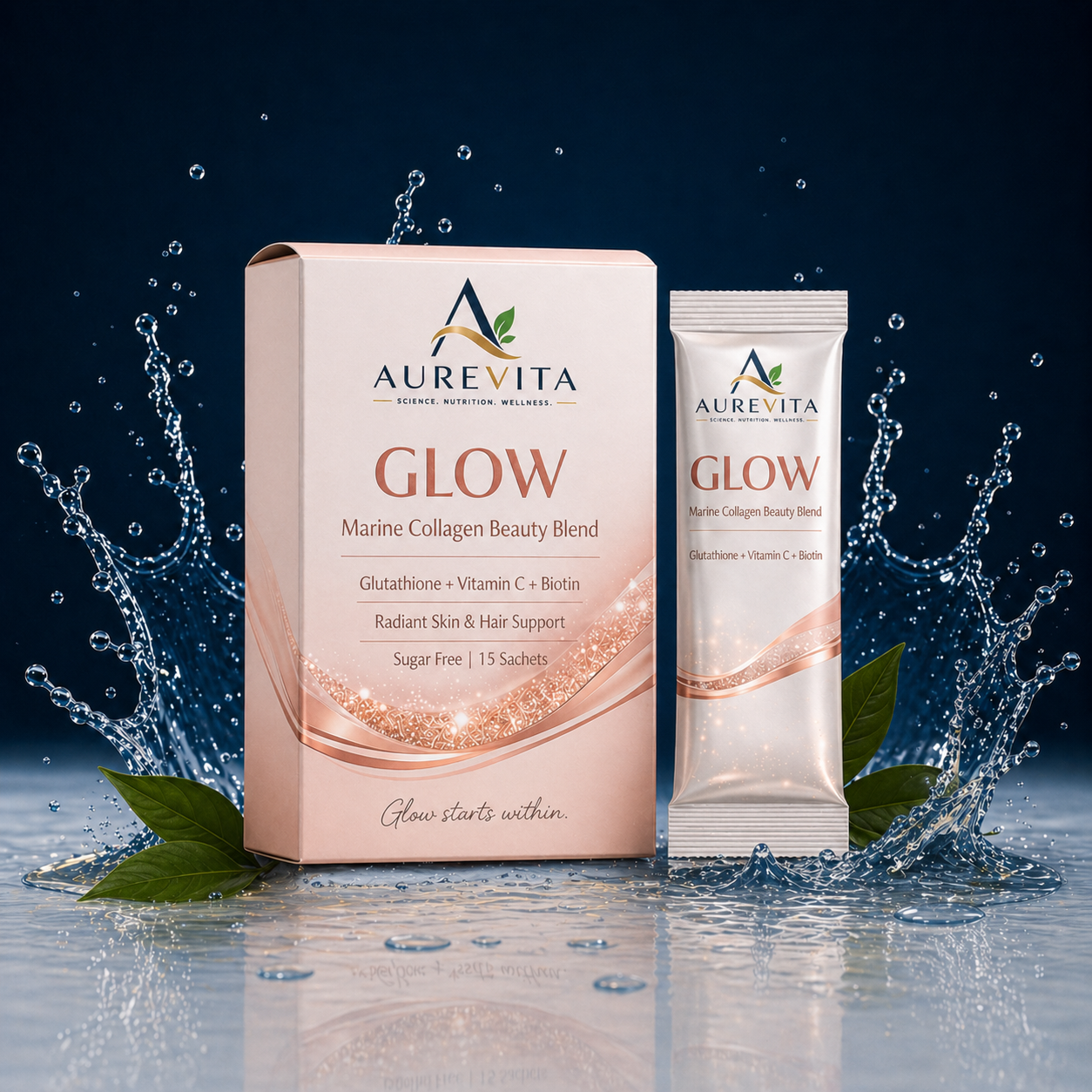 AUREVITA GLOW - Marine Collagen Beauty Blend